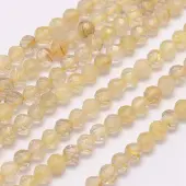 Natural Gold Rutilated Quartz Beads Strands