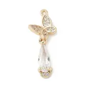 Brass Micro Pave Cubic Zirconia Pendants