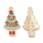 Light Gold Tone Alloy Enamel Pendants
