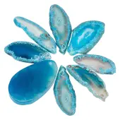 8Pcs Natural Agate Dyed Big Pendants