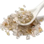 Natural Gold Rutilated Quartz Beads