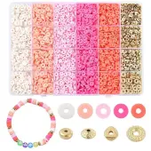 DIY Disc Polymer Clay & CCB Plastic Beads Jewelry Making Findings Kits