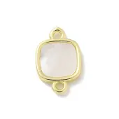 Brass Pave Shell Connector Charms