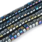 AB Color Plated Opaque Glass Beads Strands