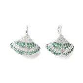 Brass Micro Pave Cubic Zirconia Peg Bails Pendants