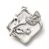 Brass Micro Pave Cubic Zirconia Pendants