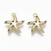 Brass Micro Pave Cubic Zirconia Charms