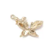 Brass Micro Pave Clear Cubic Zirconia Pendants