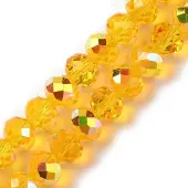 AB Color Plated Transparent Electroplate Beads Strands