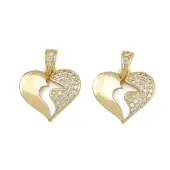 Brass Micro Pave Cubic Zirconia Pendants