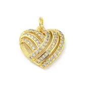 Brass with Cubic Zirconia Pendants