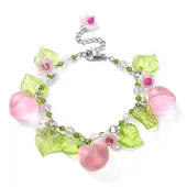Glass & Resin & Acrylic Flower Charm Bracelet