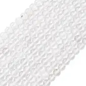 Round Natural Grade A Quartz Crystal Beads Strands