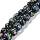 Handmade Dichroic Foil Glass Beads Strands