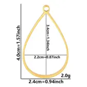 Stainless Steel Open Back Bezel Pendants