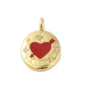 Brass Micro Pave Cubic Zirconia Pendants