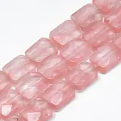 Cherry Quartz Glass Bead Strands