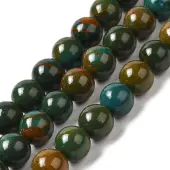 Natural Dyed White Jade Beads Strands