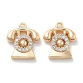 Rack Plating Brass Clear Cubic Zirconia Pendants