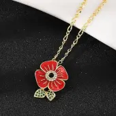 Brass Micro Pave Cubic Zirconia and Enamel Pendant Necklaces