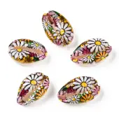 Printed Cowrie Shell Beads