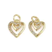 Brass Micro Pave Cubic Zirconia Pendants