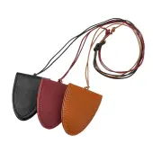 Leather glasses storage bag necklace