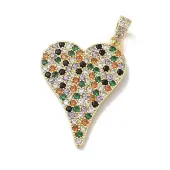 Brass Micro Pave Cubic Zirconia Pendants