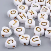 Electroplate Opaque Acrylic Beads