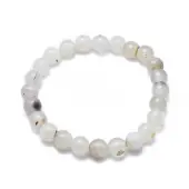 Natural Agate Bead Stretch Bracelets