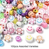 5 Styles Opaque & Transparent Craft Acrylic Beads