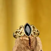 Horse Eye & Knot 304 Stainless Steel with Cubic Zirconia Finger Rings