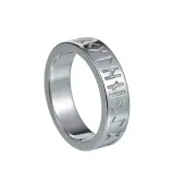 Vintage Stainless Steel Viking Runes Symbols Finger Ring