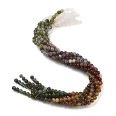 Natural Grey Agate and Indian Agate Beads Strands