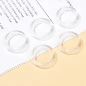 Natural Quartz Crystal Plain Band Finger Rings