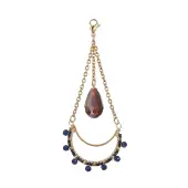 Teardrop Glass Seed & Synthetic Spinel Beads Pendant Decorations
