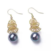 Synthetic Shell Pearl Dangle Earrings