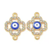 Alloy Blue Enamel Connector Charms