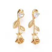 Brass Micro Pave Clear Cubic Zirconia Pendants