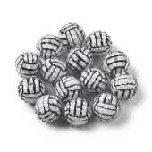 Sport Themed Resin Rhinestone Beads