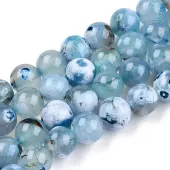 Natural Fire Crackle Agate Beads Strands