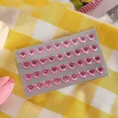 Cartoon 3D Heart PVC Rhinestone Stickers