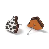 Natural Wood Stud Earrings