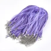 Waxed Cord and Organza Ribbon Necklace Making