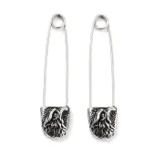 316 Surgical Stainless Steel Safety Pin Hoop Earrings for Women