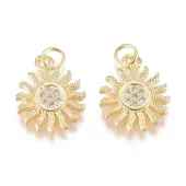 Brass Micro Pave Cubic Zirconia Pendants