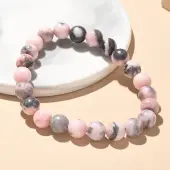 Natural Zebra Jasper Bead Stretch Bracelets