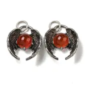 Bat Natural Carnelian(Dyed & Heated) Pendants