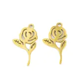 5Pcs 201 Stainless Steel Pendants