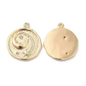 Brass Micro Pave Cubic Zirconia Pendants